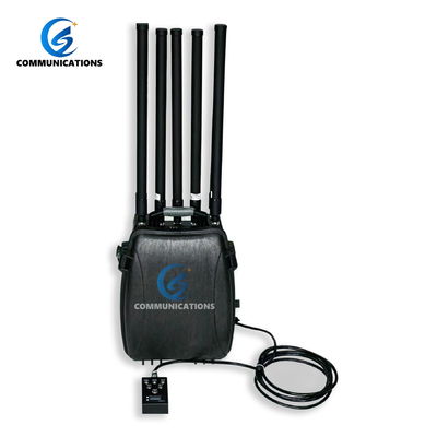900MHz 1.2G 1.5G 2.4G 5.2G 5.8G ระบบป้องกันเครื่องตรวจจับสัญญาณ Drone ด้วยแอนเทนนา 6 เครื่อง